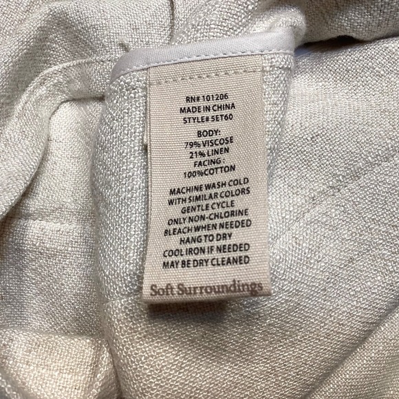 Soft Surroundings Nature Spirit Jacket Linen Blend Womens 2X Tan Lagenlook NEW - Picture 6 of 6